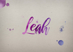 Leah Watercolor Name DP