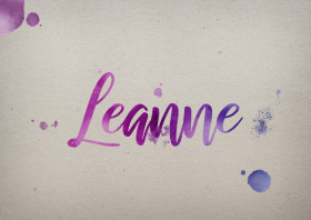 Leanne Watercolor Name DP
