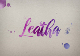 Leatha Watercolor Name DP