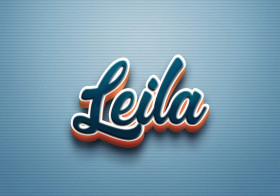 Cursive Name DP: Leila