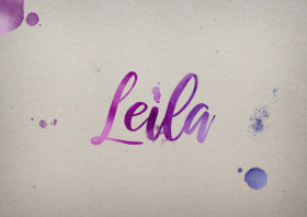 Leila Watercolor Name DP