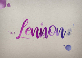 Lennon Watercolor Name DP