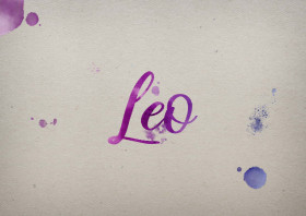 Leo Watercolor Name DP