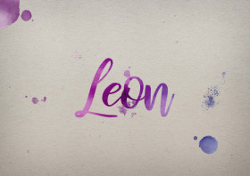Leon Watercolor Name DP