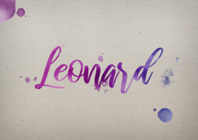 Leonard Watercolor Name DP