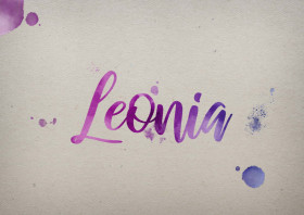 Leonia Watercolor Name DP