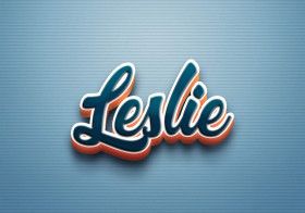 Cursive Name DP: Leslie