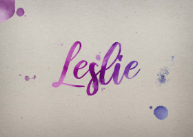 Leslie Watercolor Name DP