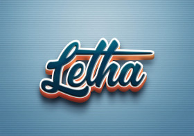 Cursive Name DP: Letha