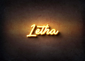 Glow Name Profile Picture for Letha