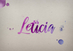 Leticia Watercolor Name DP