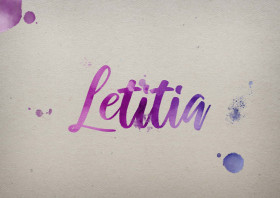 Letitia Watercolor Name DP