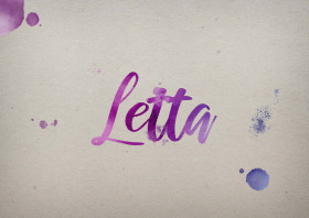 Letta Watercolor Name DP