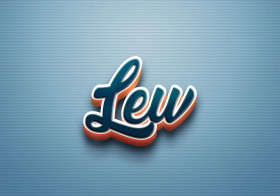 Cursive Name DP: Lew
