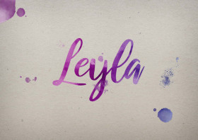 Leyla Watercolor Name DP