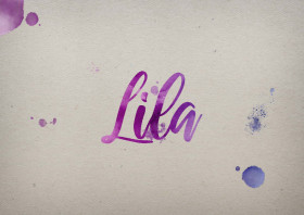 Lila Watercolor Name DP