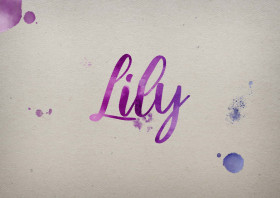 Lily Watercolor Name DP