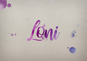 Loni Watercolor Name DP