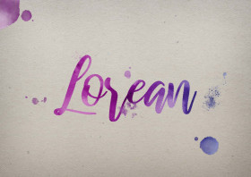Lorean Watercolor Name DP