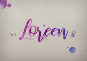 Loreen Watercolor Name DP