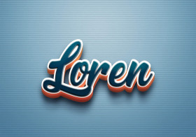 Cursive Name DP: Loren