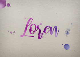 Loren Watercolor Name DP