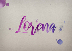 Lorena Watercolor Name DP