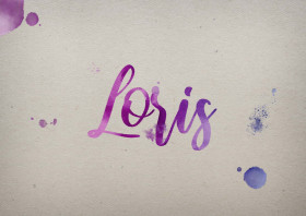 Loris Watercolor Name DP