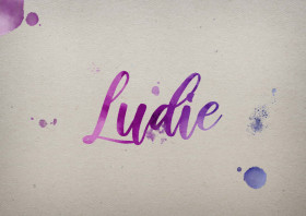 Ludie Watercolor Name DP