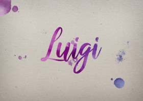 Luigi Watercolor Name DP