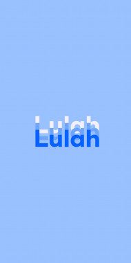 Name DP: Lulah