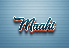 Cursive Name DP: Maahi
