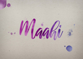Maahi Watercolor Name DP