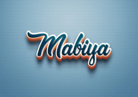 Cursive Name DP: Mabiya