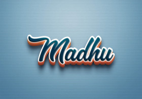 Cursive Name DP: Madhu