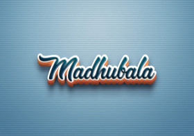 Cursive Name DP: Madhubala