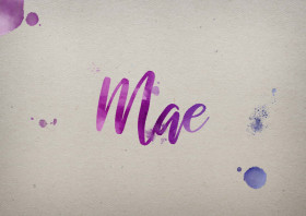 Mae Watercolor Name DP