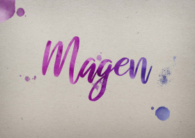 Magen Watercolor Name DP