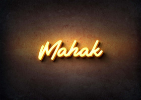 Glow Name Profile Picture for Mahak