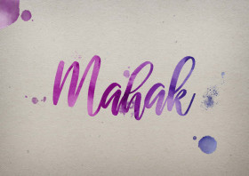 Mahak Watercolor Name DP
