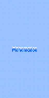 Name DP: Mahamadou
