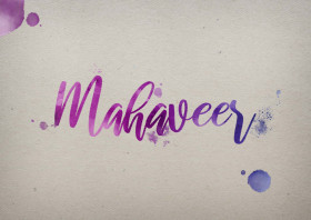 Mahaveer Watercolor Name DP