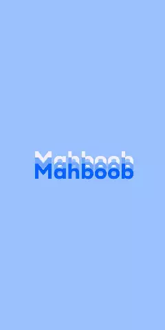 Name DP: Mahboob