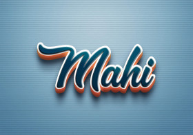 Cursive Name DP: Mahi