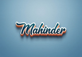 Cursive Name DP: Mahinder