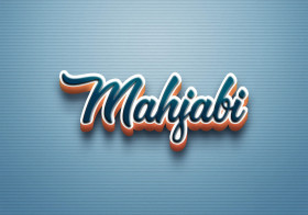 Cursive Name DP: Mahjabi