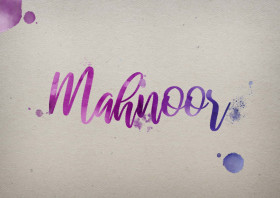 Mahnoor Watercolor Name DP