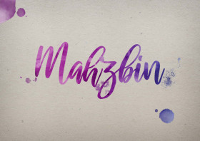 Mahzbin Watercolor Name DP