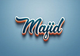 Cursive Name DP: Majid