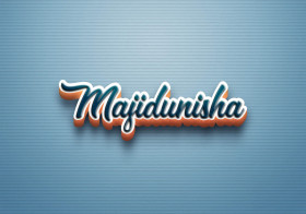 Cursive Name DP: Majidunisha